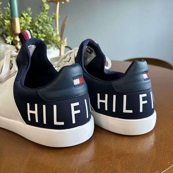 Tommy Hilfiger Tevant navy blue white mens sneaker‎ size 12 - Picture 5 of 11